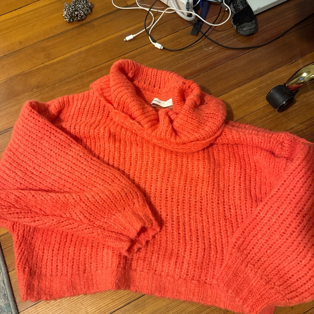 Pilcro Coral Cowl Neck Sweater